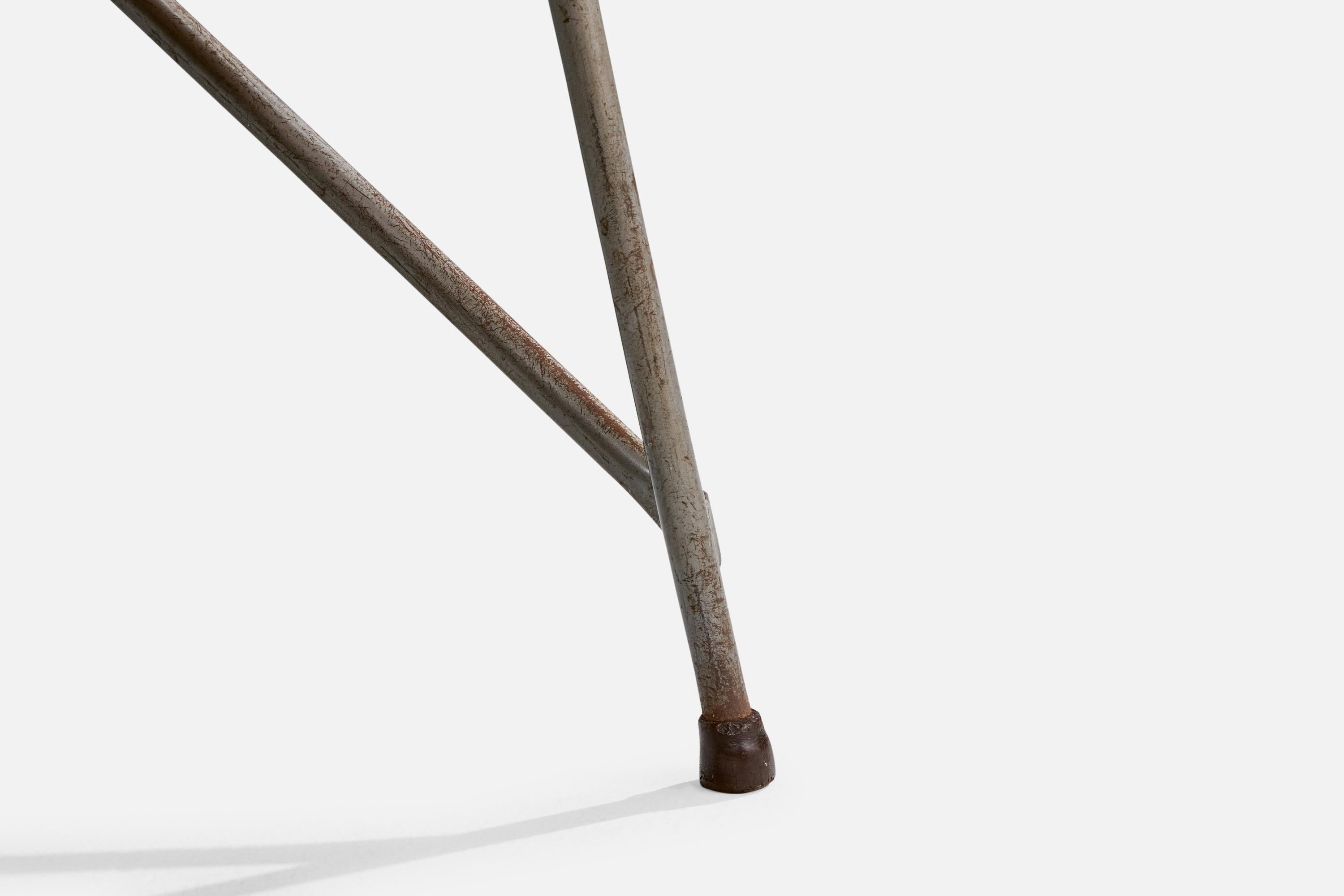 Steen Eiler Rasmussen, Armchair, Metal, Oak, Denmark, 1954 For Sale 6