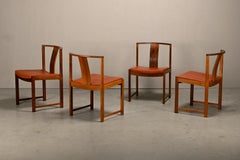 Steen Eiler Rasmussen Sedie da pranzo in palissandro con rivestimento in pelle, modello 700, Danimarca