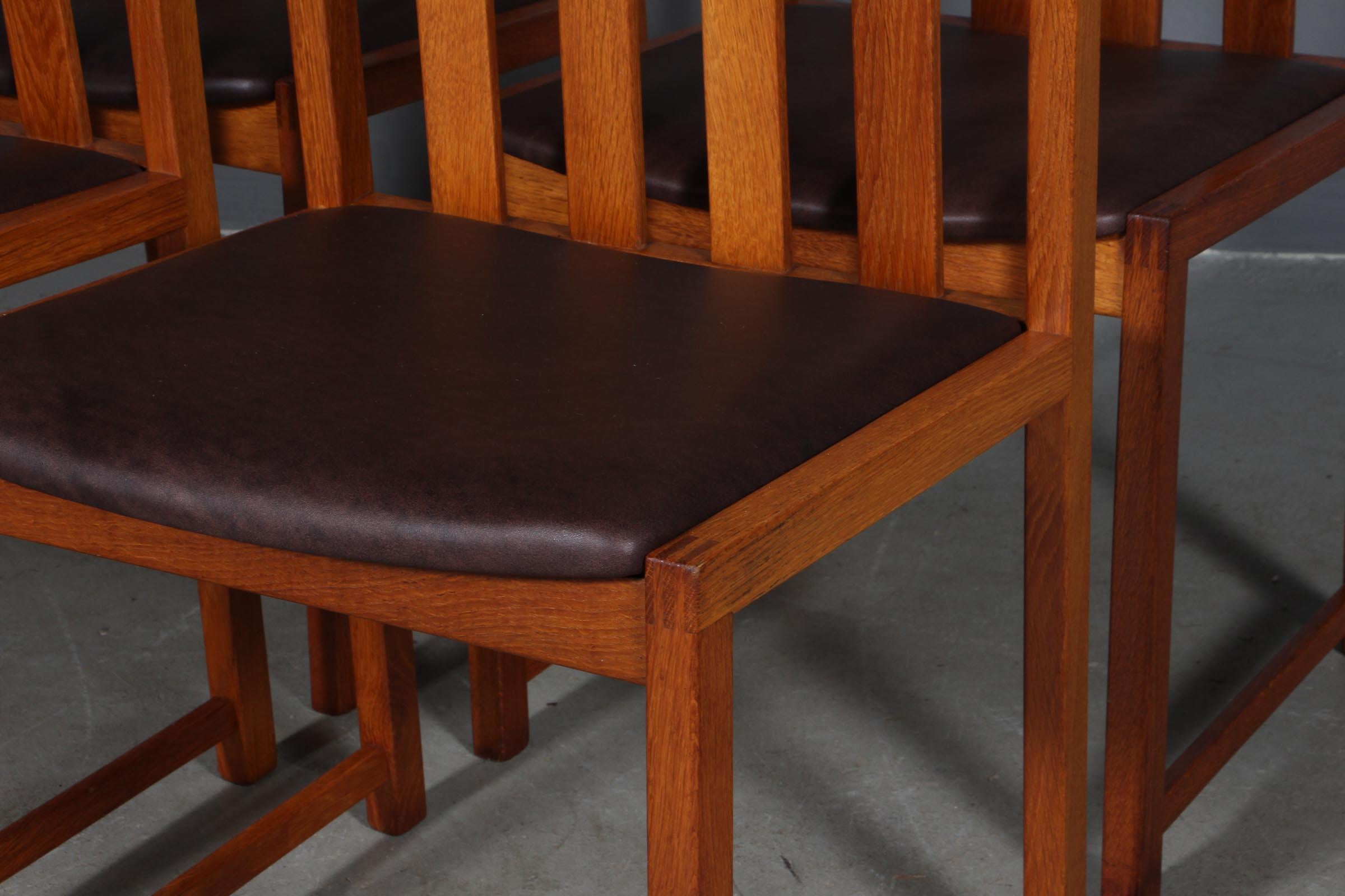 Danish Steen Eiler Rasmussen Set of Six Dining Chairs For Sale