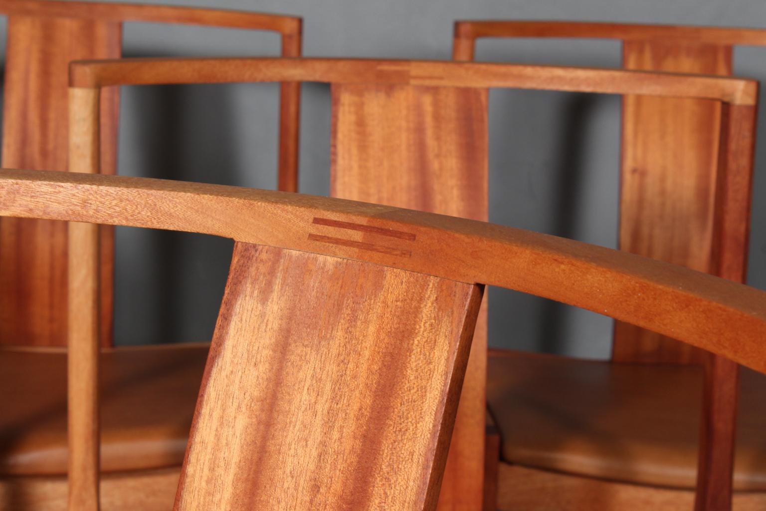 Mid-20th Century Steen Eiler Rasmussen Set of Six Dining Chairs