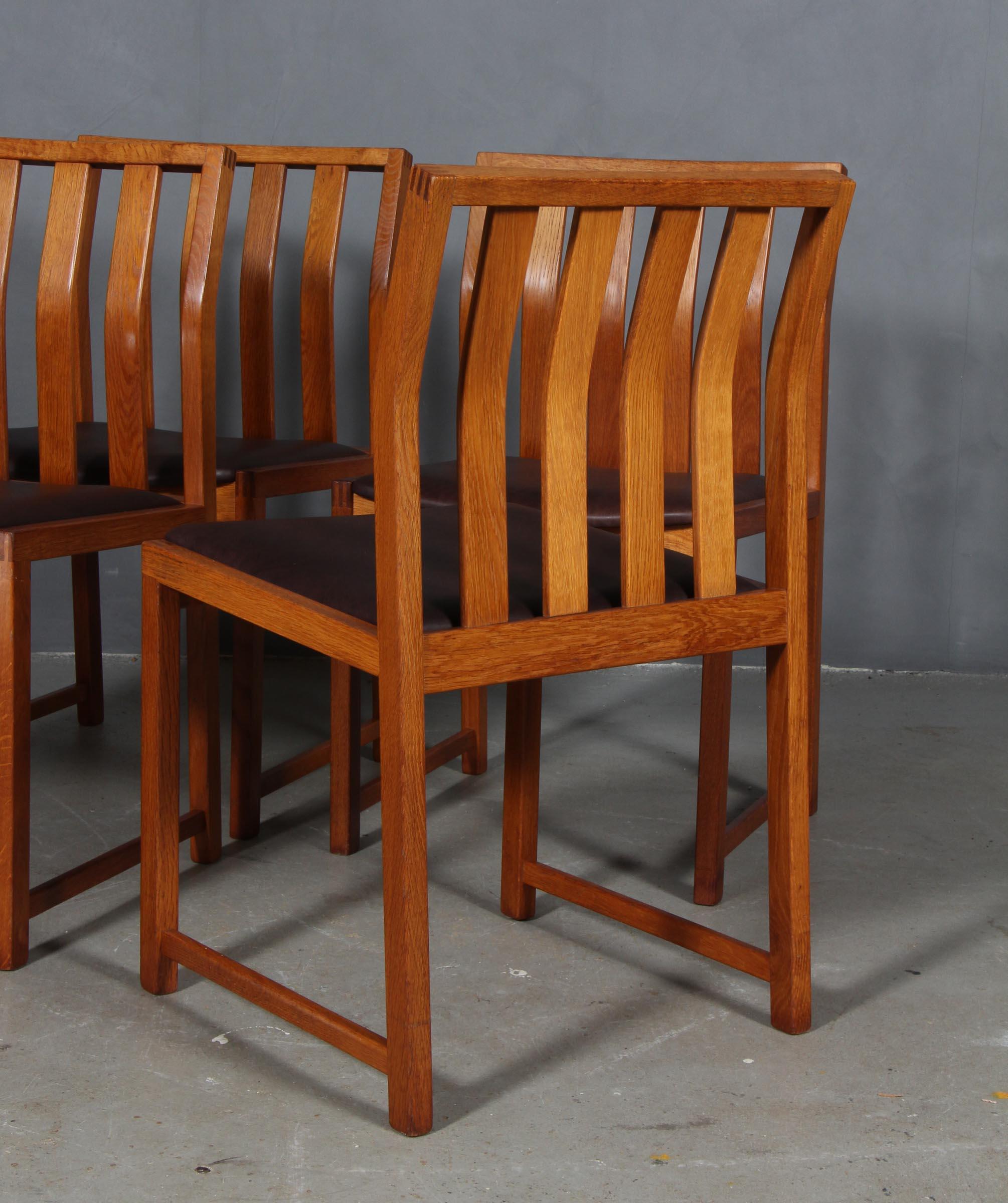 Mid-20th Century Steen Eiler Rasmussen Set of Six Dining Chairs For Sale