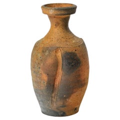 Steen Kepp 20th Century Design Brown and Black Ceramic Vase 1970 La Borne