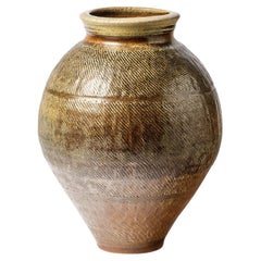 Steen Kepp Large Stoneware Brown Ceramic Floor Vase 1975 La Borne Design