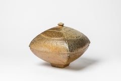 Steen Kepp XXth Century Stoneware Brown Ceramic Jewelry Box 1975 La Borne