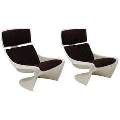 Steen Østergaard - Steen Ostergaard Steel and Leather Lounge Chair & Foot  Stool