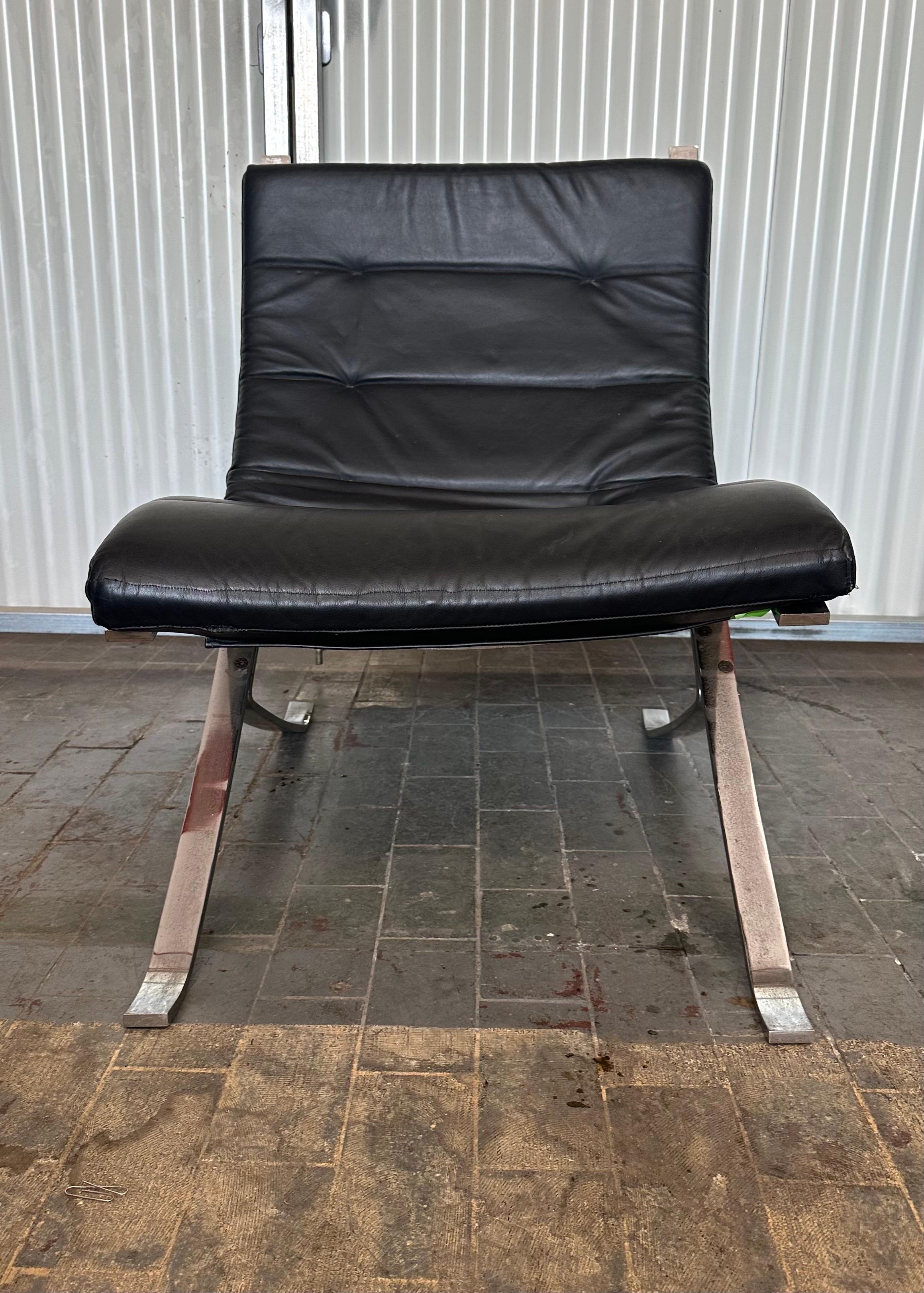 Danish Steen Ostergaard Steel-Line Chair For Sale