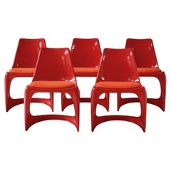 Steen Østergaard Cantilever "290" by CADO, Dining Chairs, Danish Modern, 1970