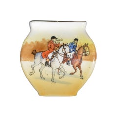 Antique Steeplechase Hand Painted Vase Royal Doulton