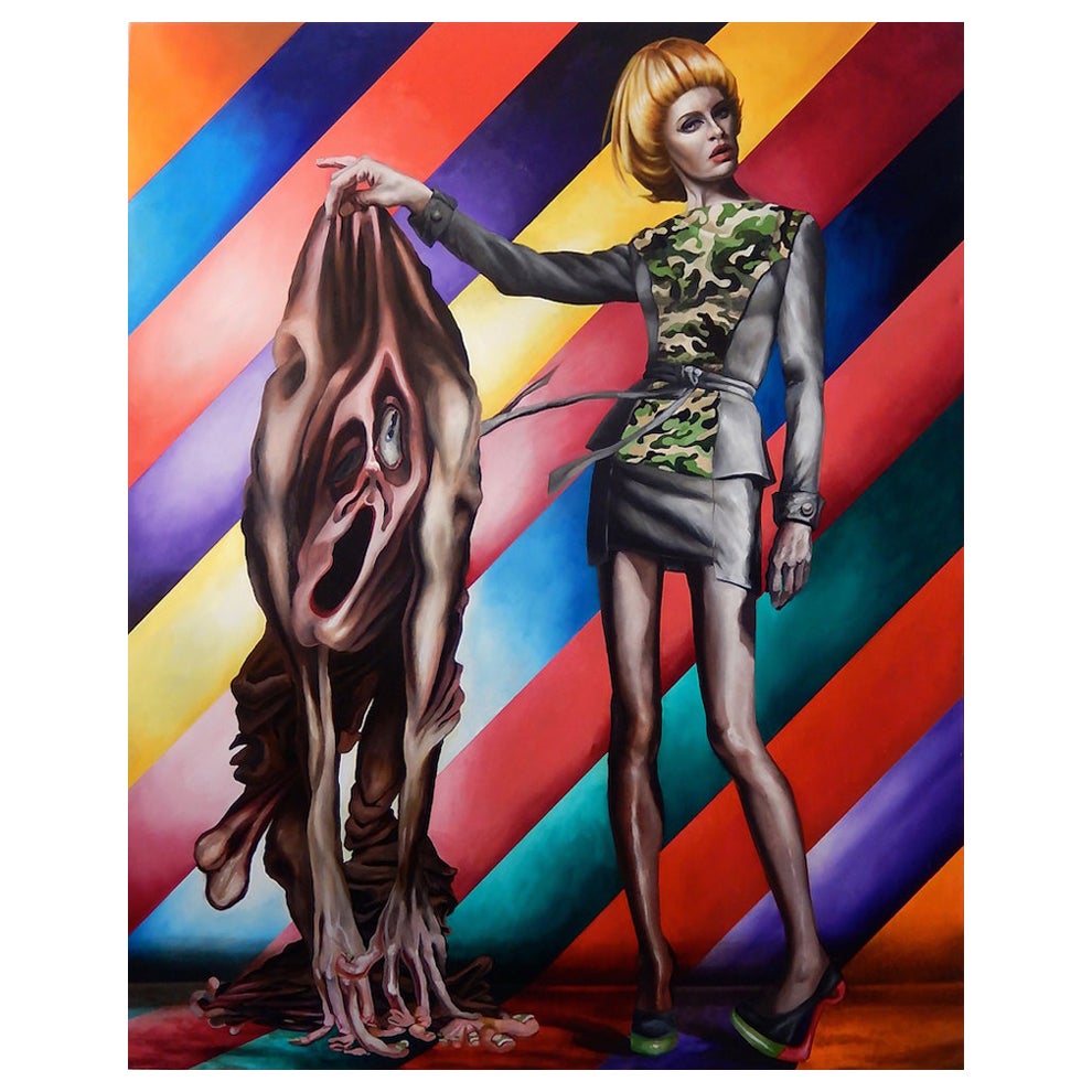 Stef Duffy ""Flesh Totes!"" Figuratives Ölgemälde auf Leinen Serie Nr. 4/8 2017