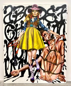 Stef Duffy "¡Toallas de carne!" Óleo figurativo sobre lino Serie n.º 5/8, 2017