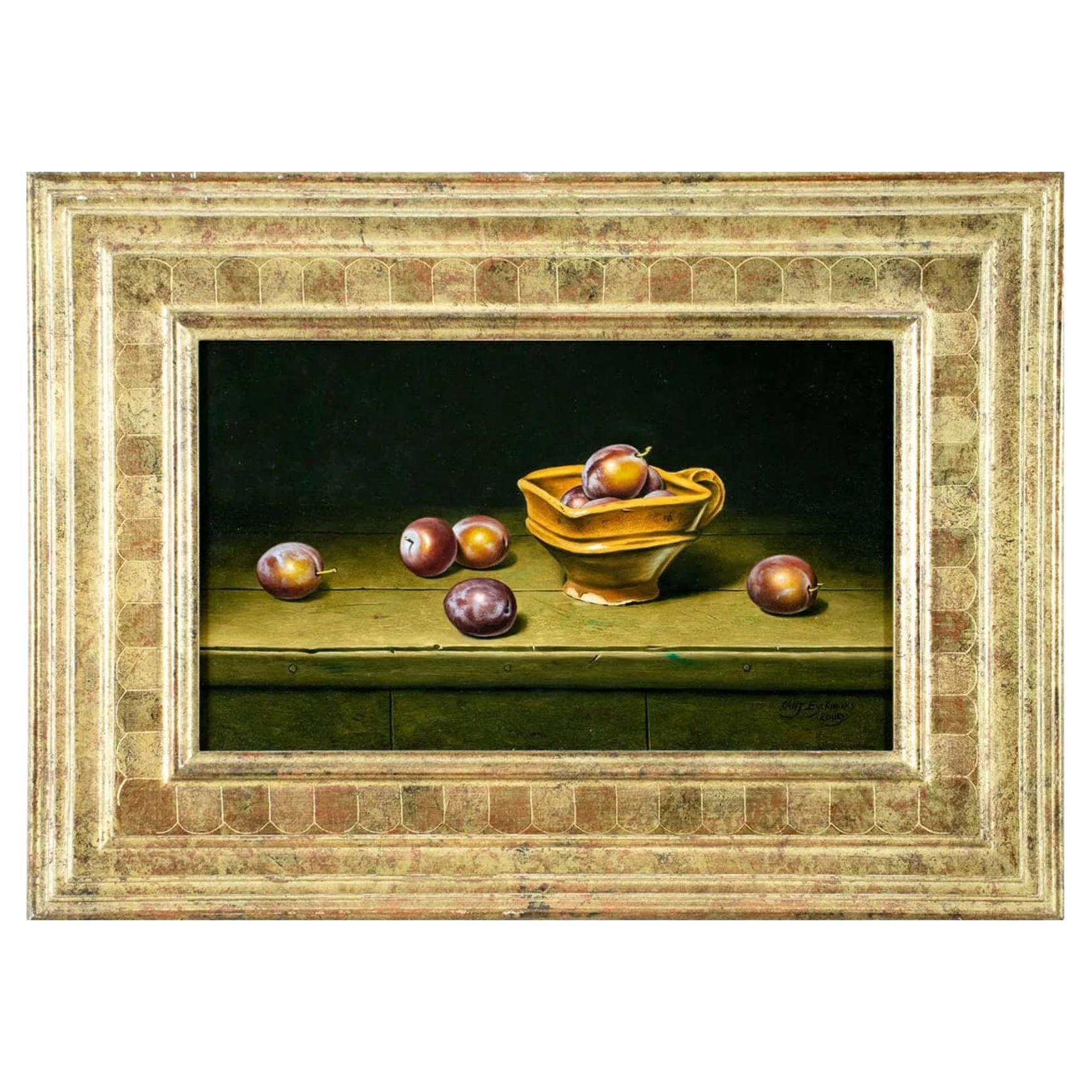 Stefaan Eyckmans -Still Life with Plums - 2009 - Painting