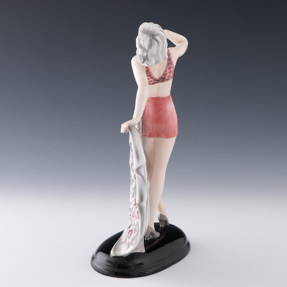 Tedesco Stefan Dakon per Goldscheider Figure c1930 in vendita