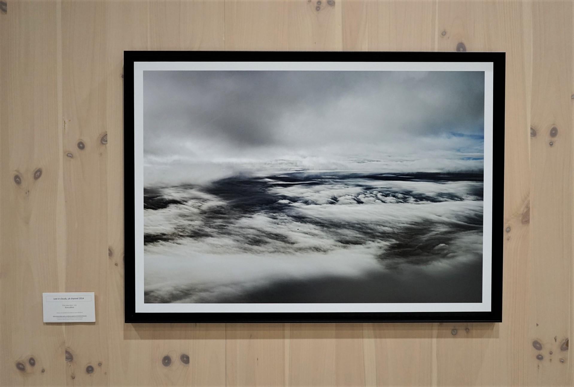 Lost in clouds, UK channel 2014 - # 1 / 7 Limited Edition Fine Art Photography - Gray Landscape Photograph by Stefan Darte