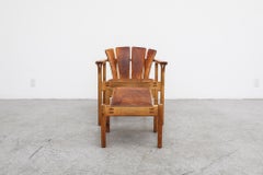 Stefan During Chaise longue et pouf en orme et cuir, 1996