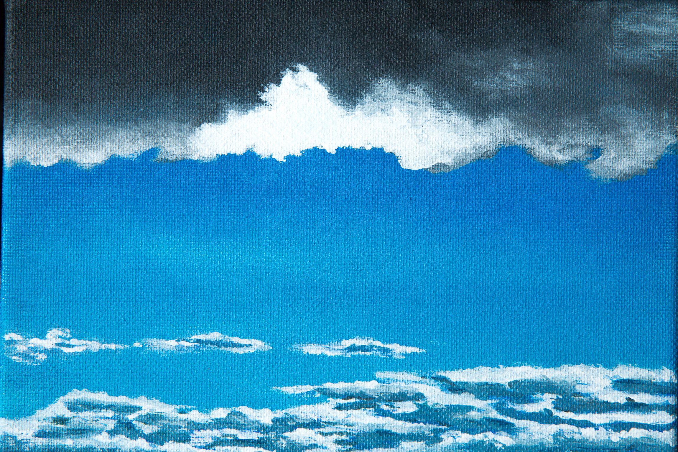 Behind the clouds, Painting, Acrylic on Canvas For Sale 1