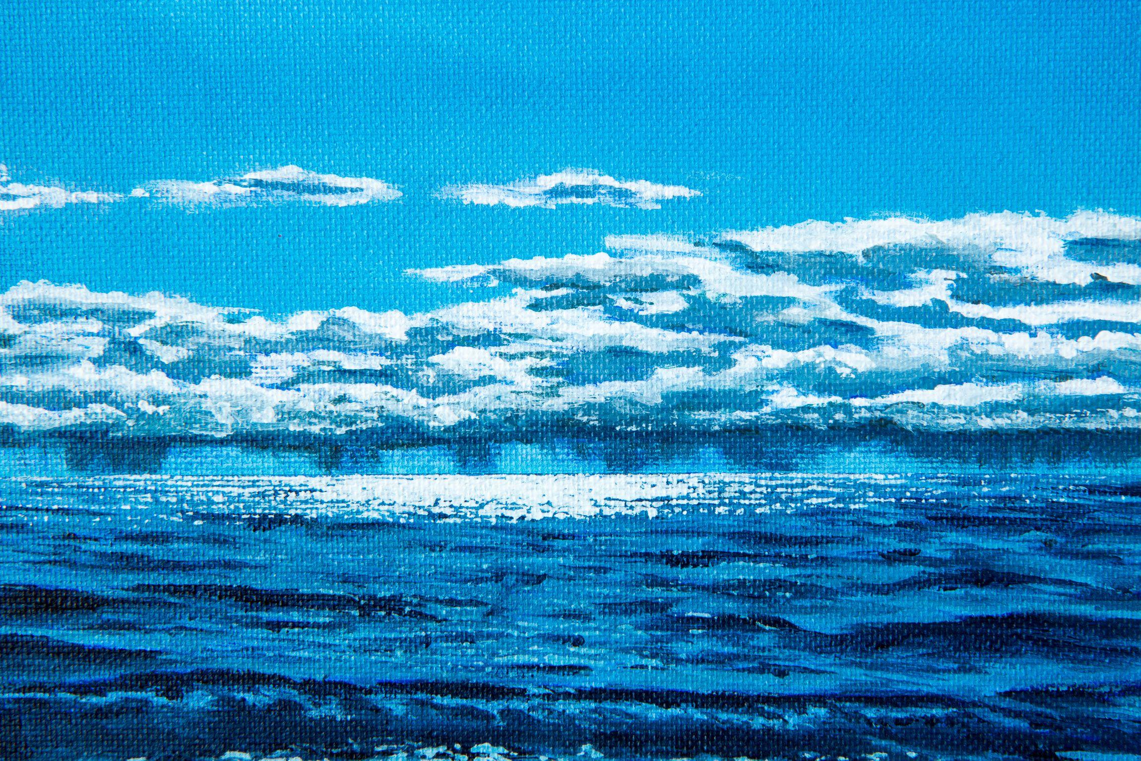 Behind the clouds, Painting, Acrylic on Canvas For Sale 2