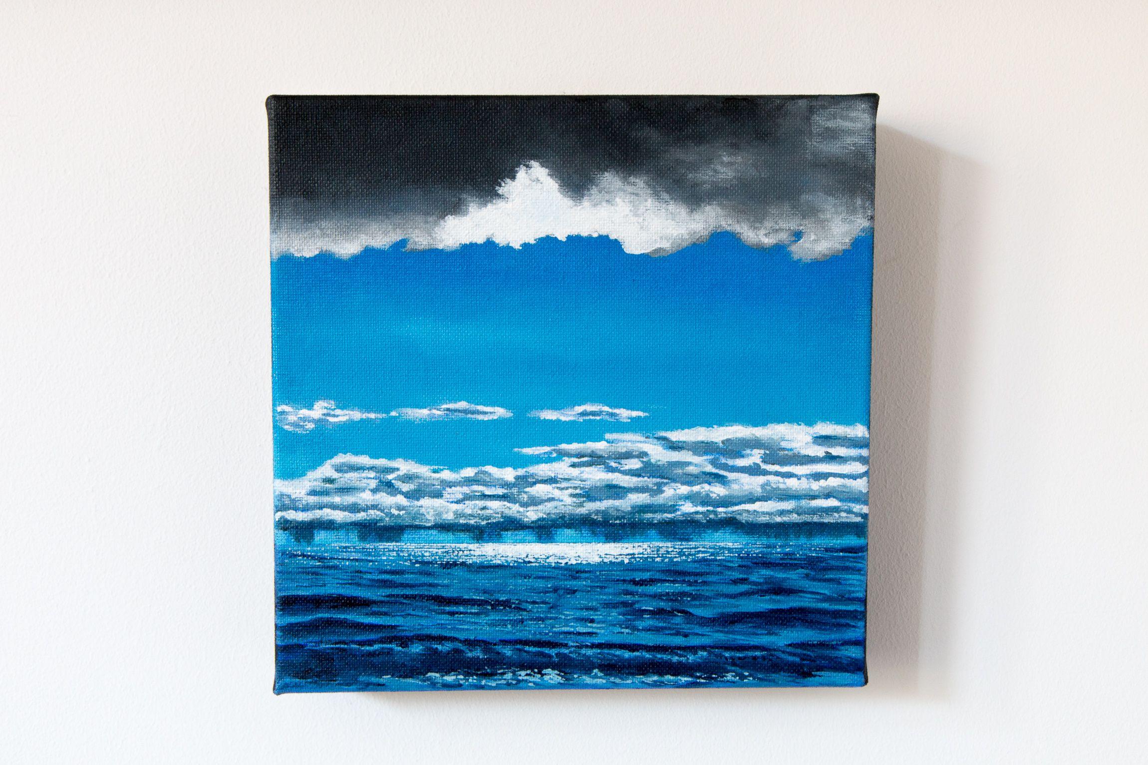Behind the clouds, Painting, Acrylic on Canvas For Sale 3