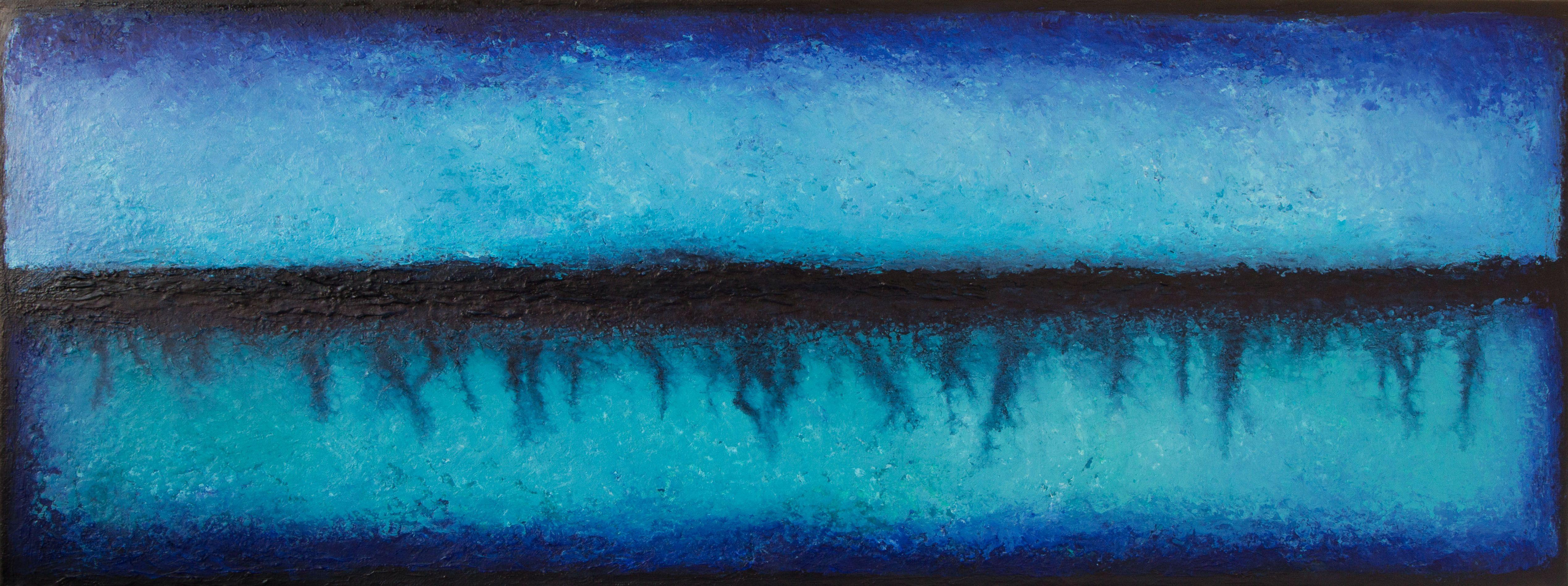 Stefan Fierros Abstract Painting - Blue horizon  - 2, Painting, Acrylic on Canvas
