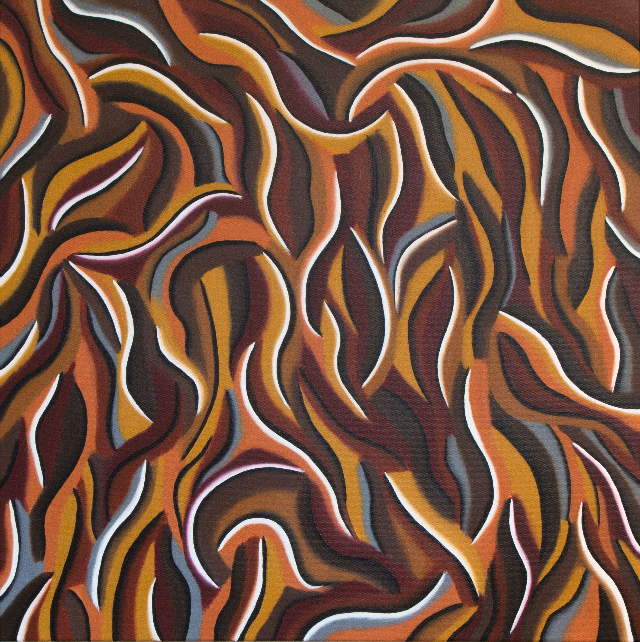 Stefan Fierros Abstract Painting - Earth rhythms  - 4, Painting, Acrylic on Canvas