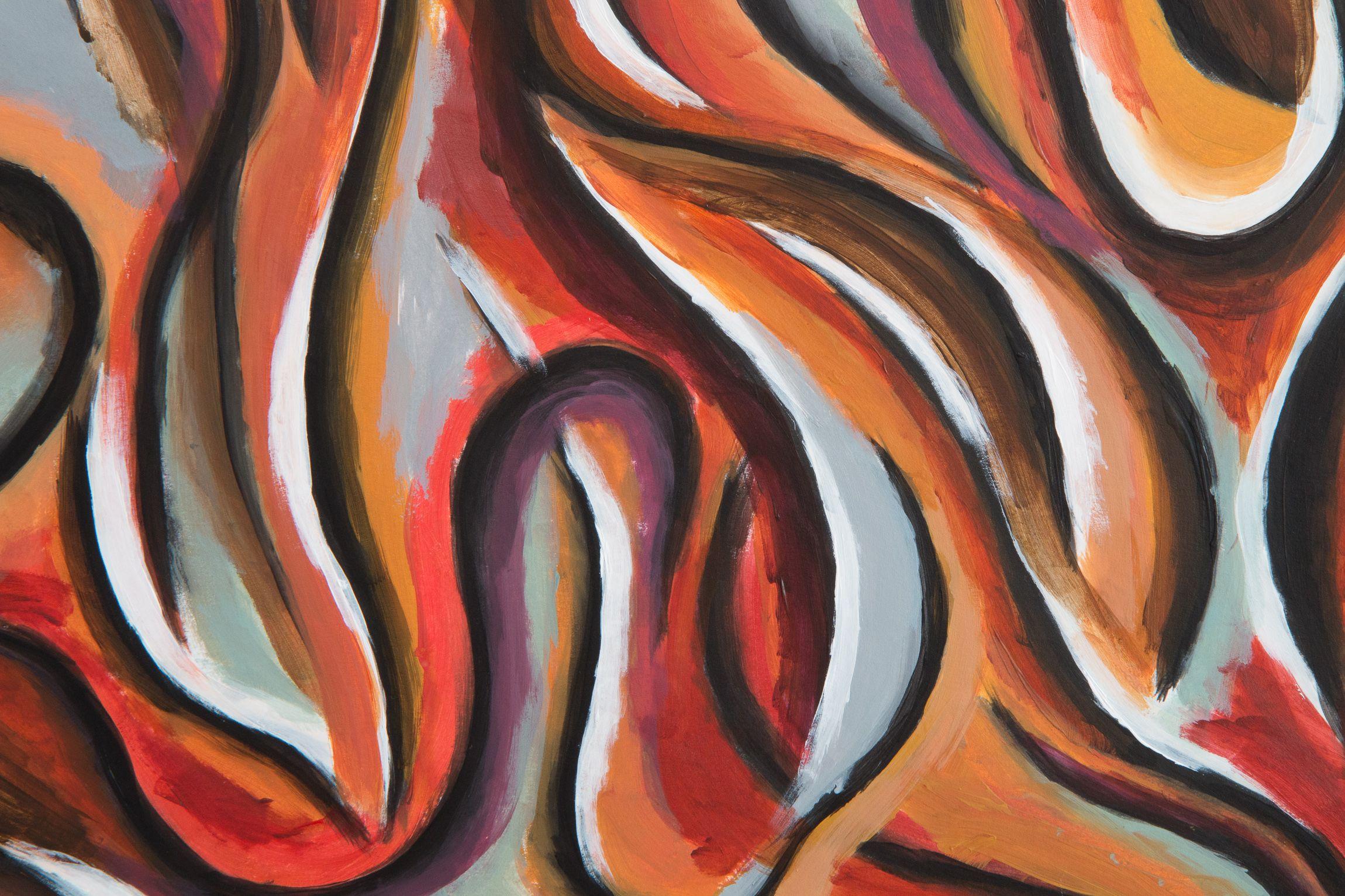 Earth spirits -6, Painting, Acrylic on Paper 1