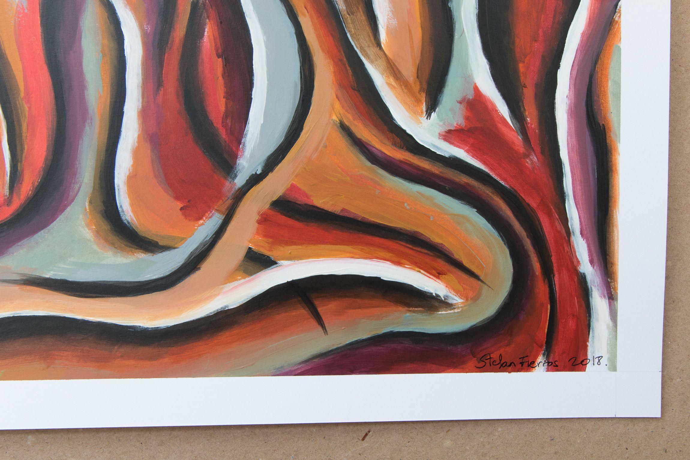 Earth spirits -6, Painting, Acrylic on Paper 2