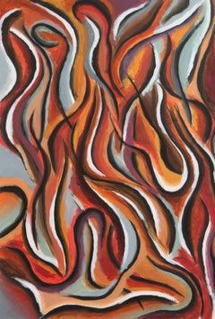 Earth spirits -6, Painting, Acrylic on Paper