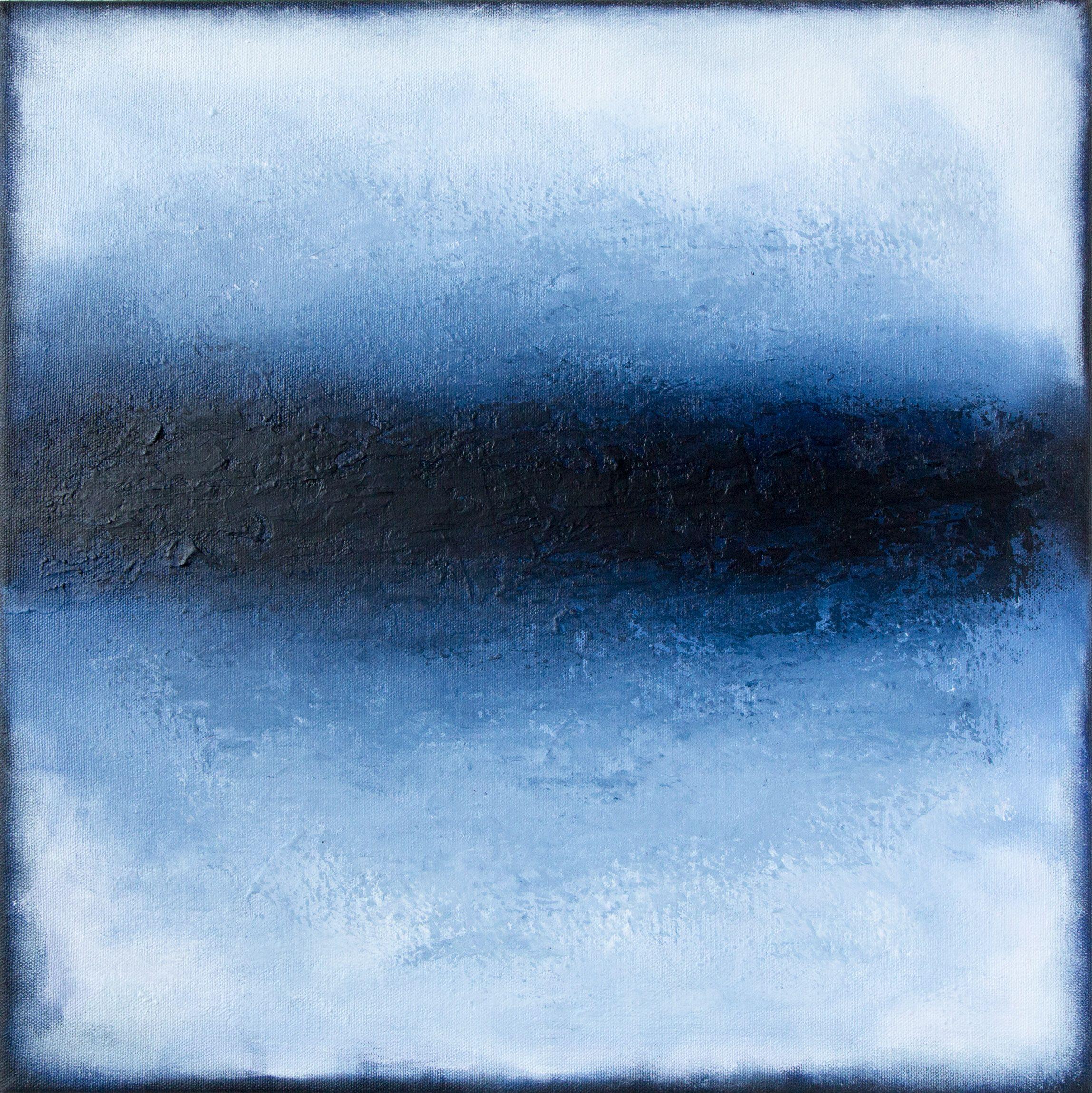 Abstract Painting de Stefan Fierros - Horizonte helado, Pintura, Acrílico sobre lienzo