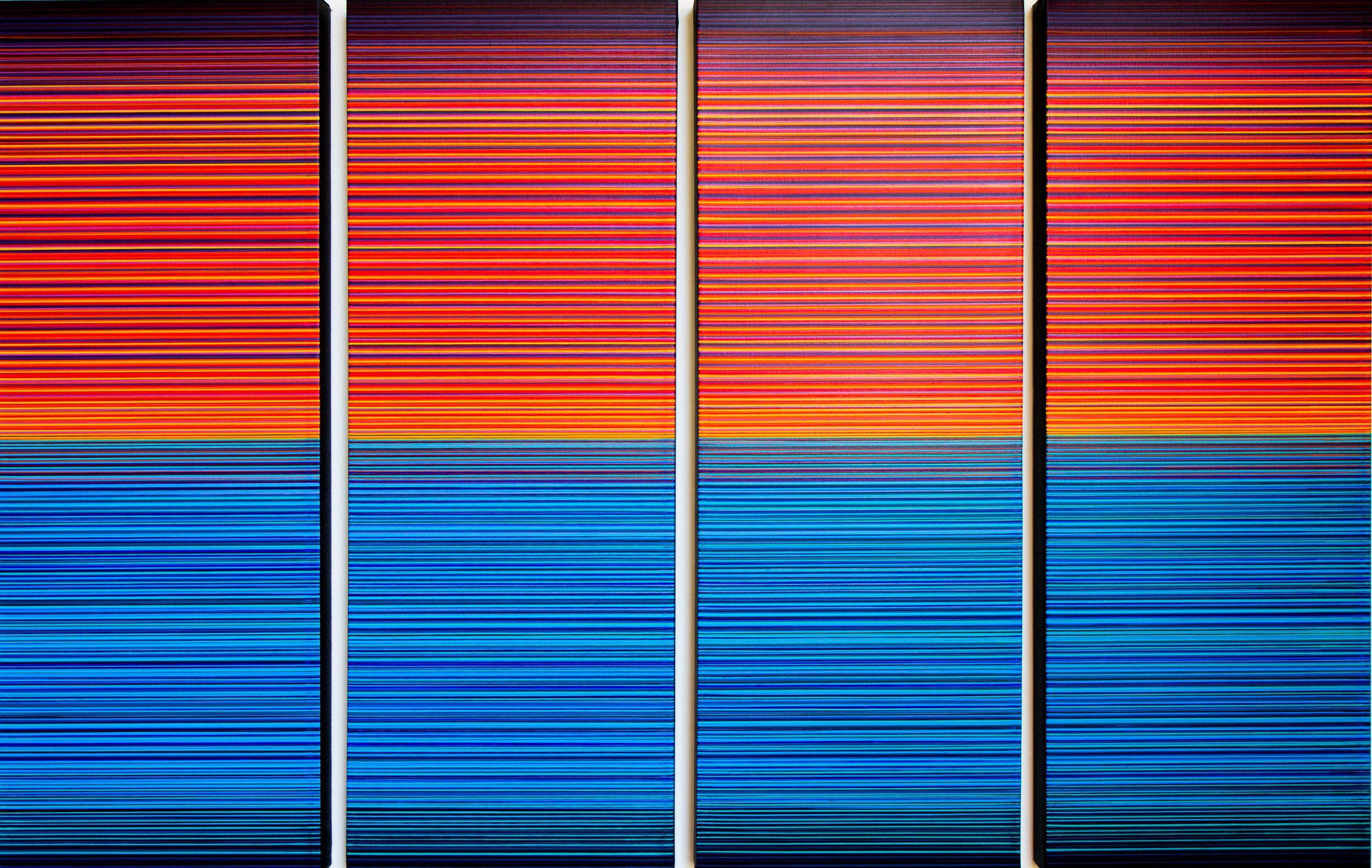 Abstract Painting di Stefan Fierros - Progressione logica  - 41, Pittura, Acrilico su tela