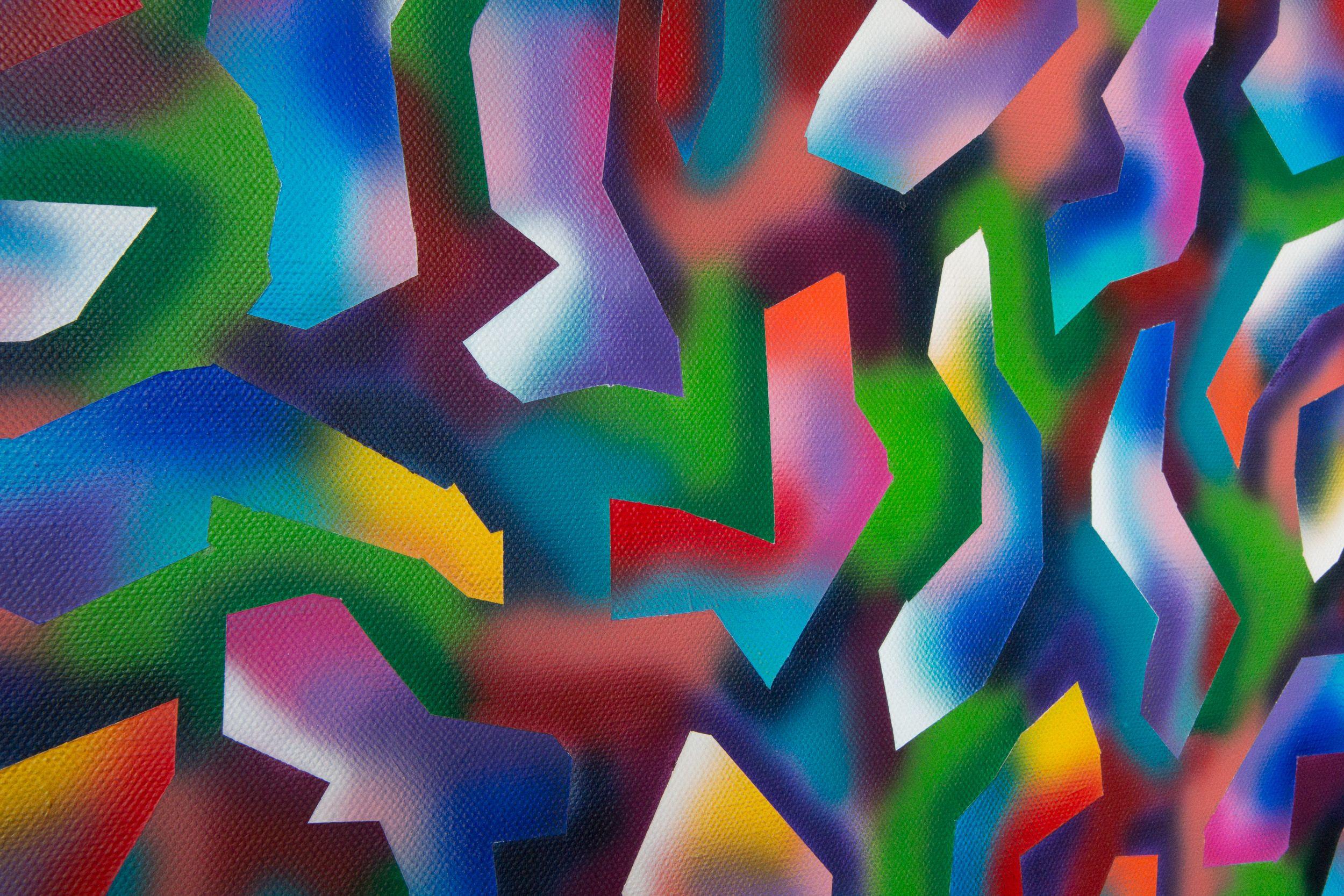 Prismi  - 3, Pittura, Acrilico su tela - Painting Astratto di Stefan Fierros