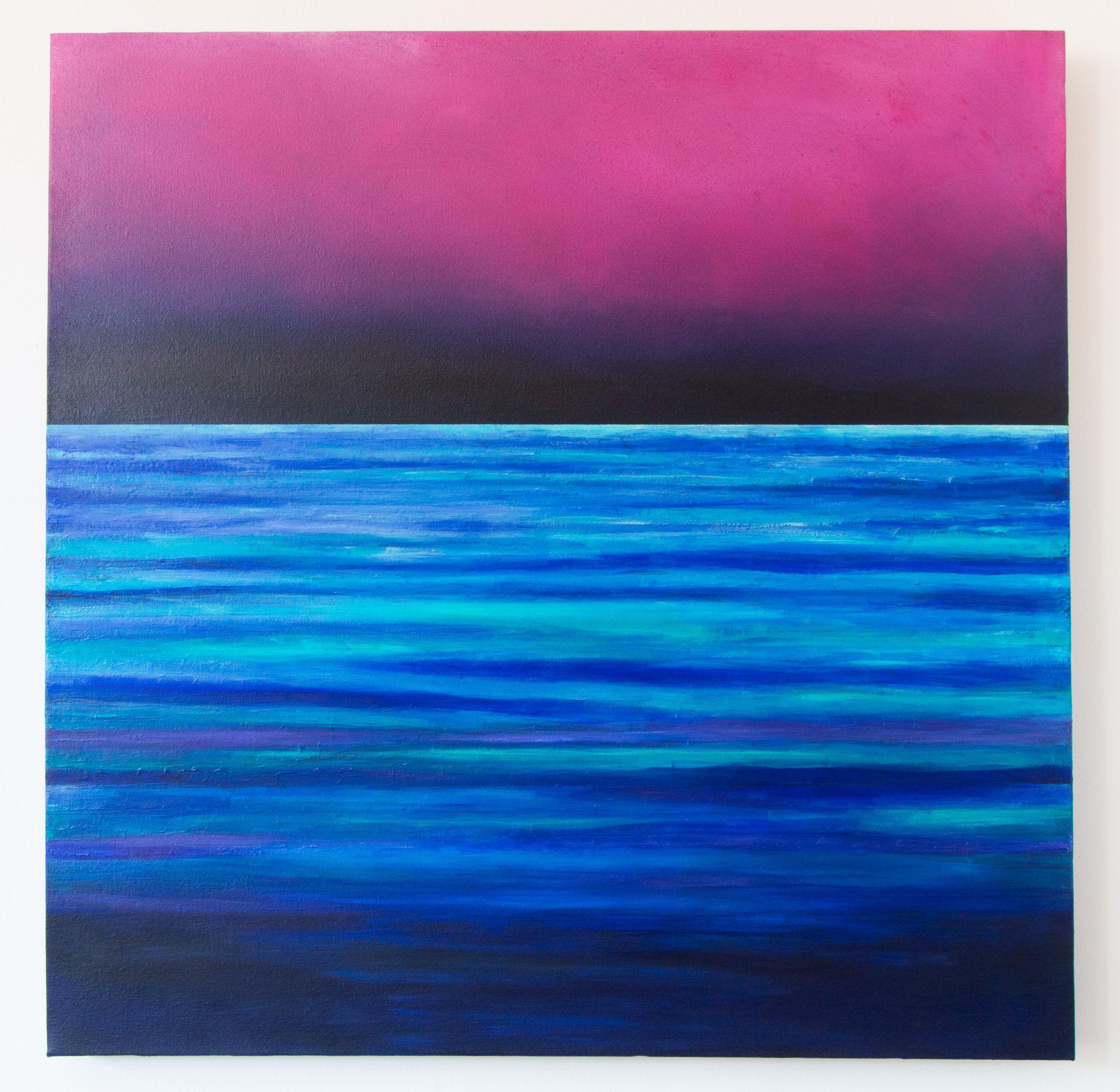 Bureau serein, peinture, acrylique sur toile - Contemporain Painting par Stefan Fierros