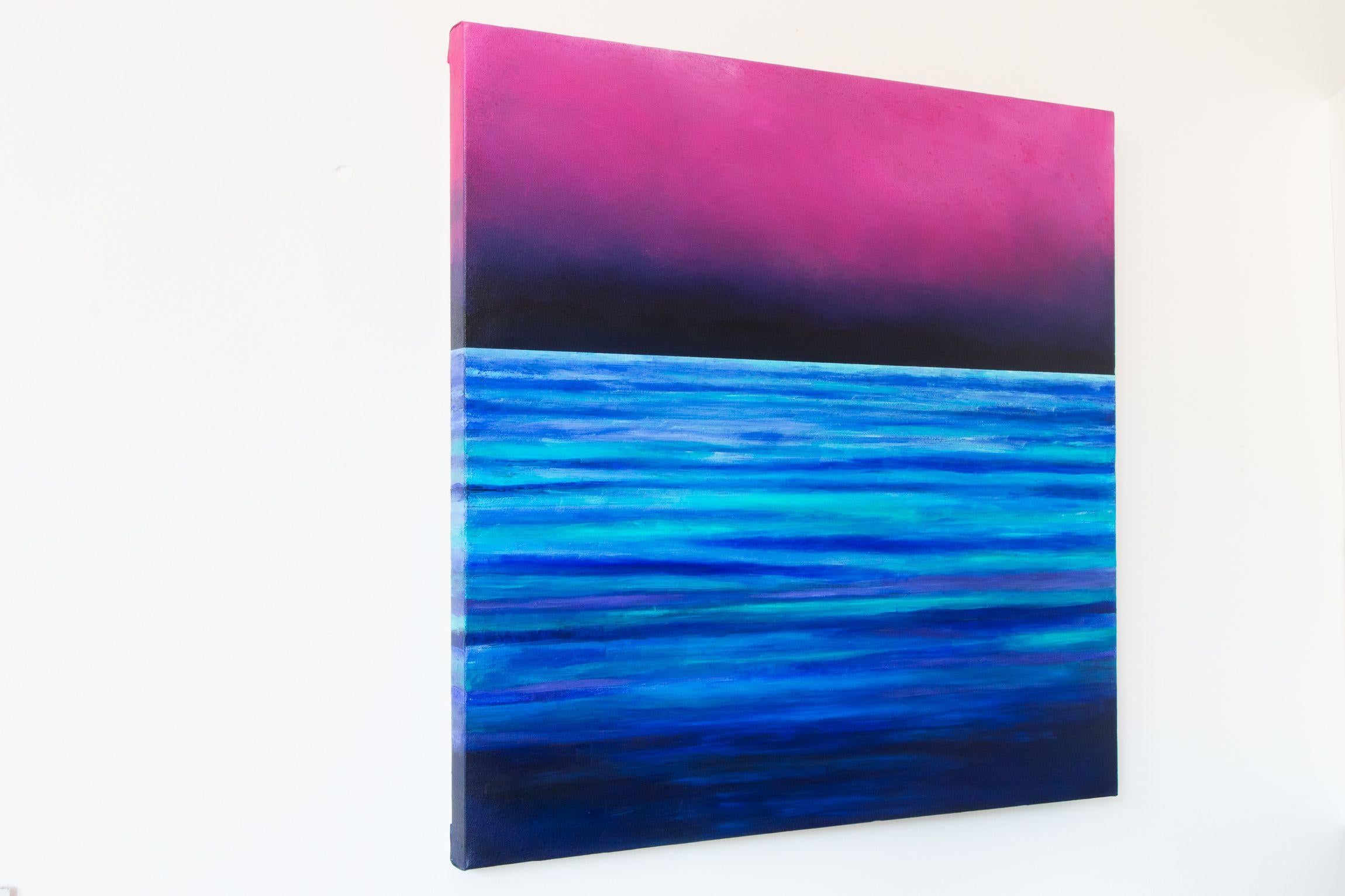 Serene dusk, Painting, Acrylic on Canvas For Sale 2