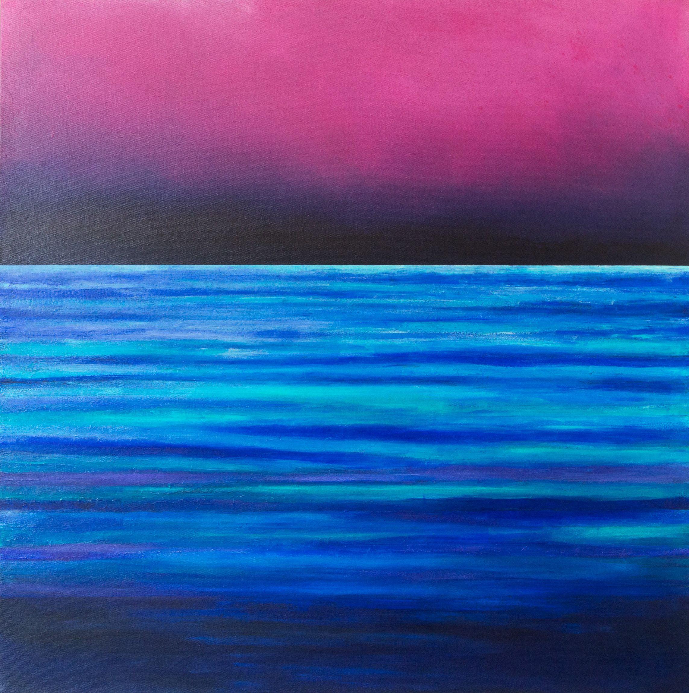 Bureau serein, peinture, acrylique sur toile - Painting de Stefan Fierros