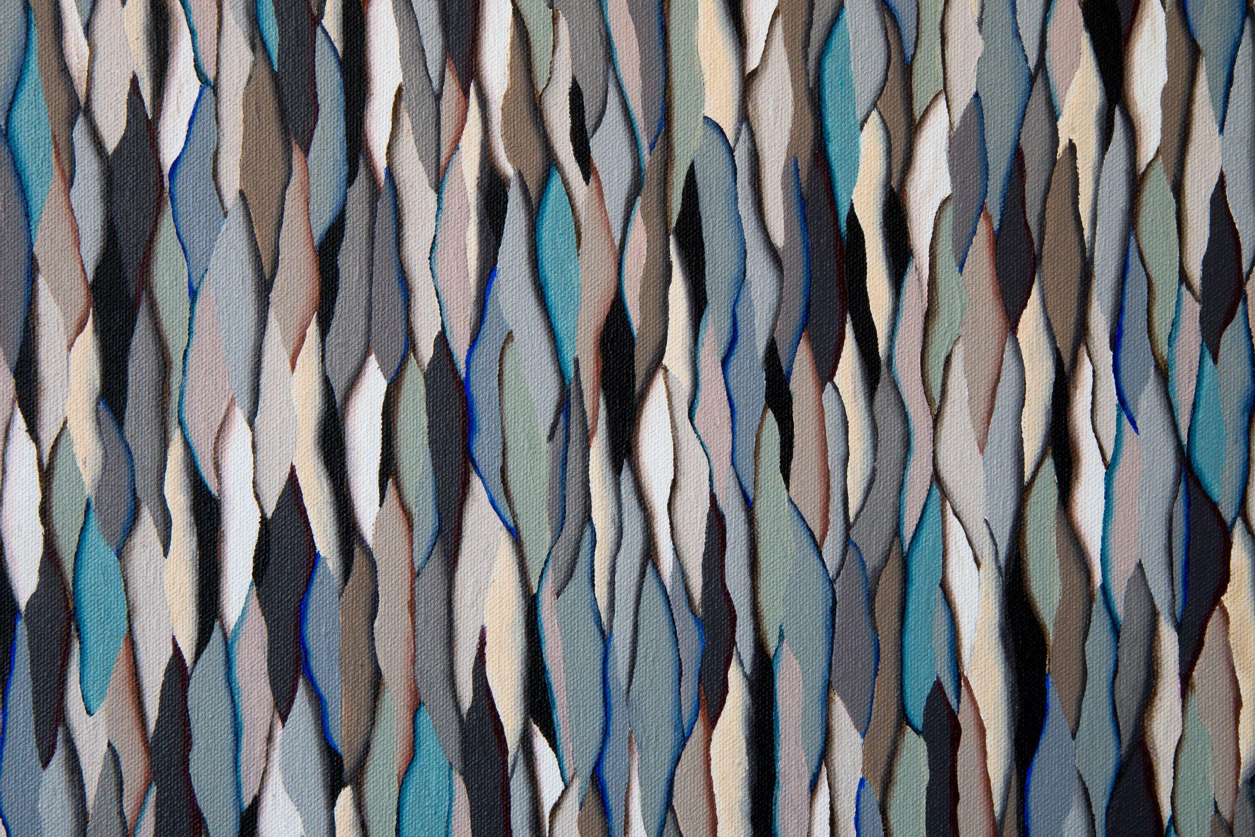 Armonías cambiantes, Pintura, Acrílico sobre lienzo - Abstract Painting Gris de Stefan Fierros