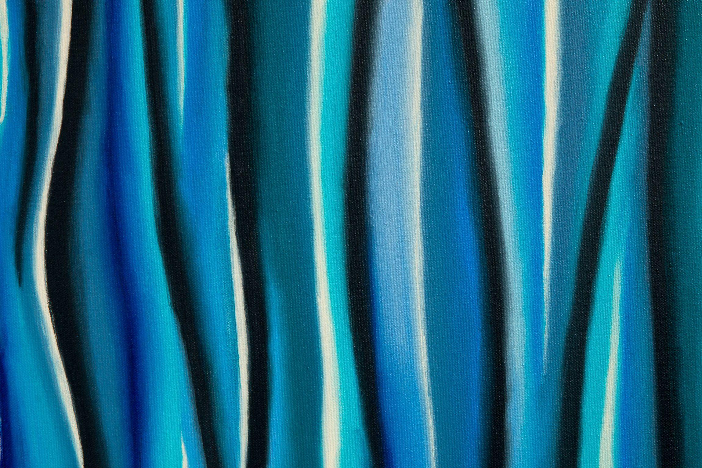 Synergy, Painting, Acrylic on Canvas - Blue Abstract Painting by Stefan Fierros