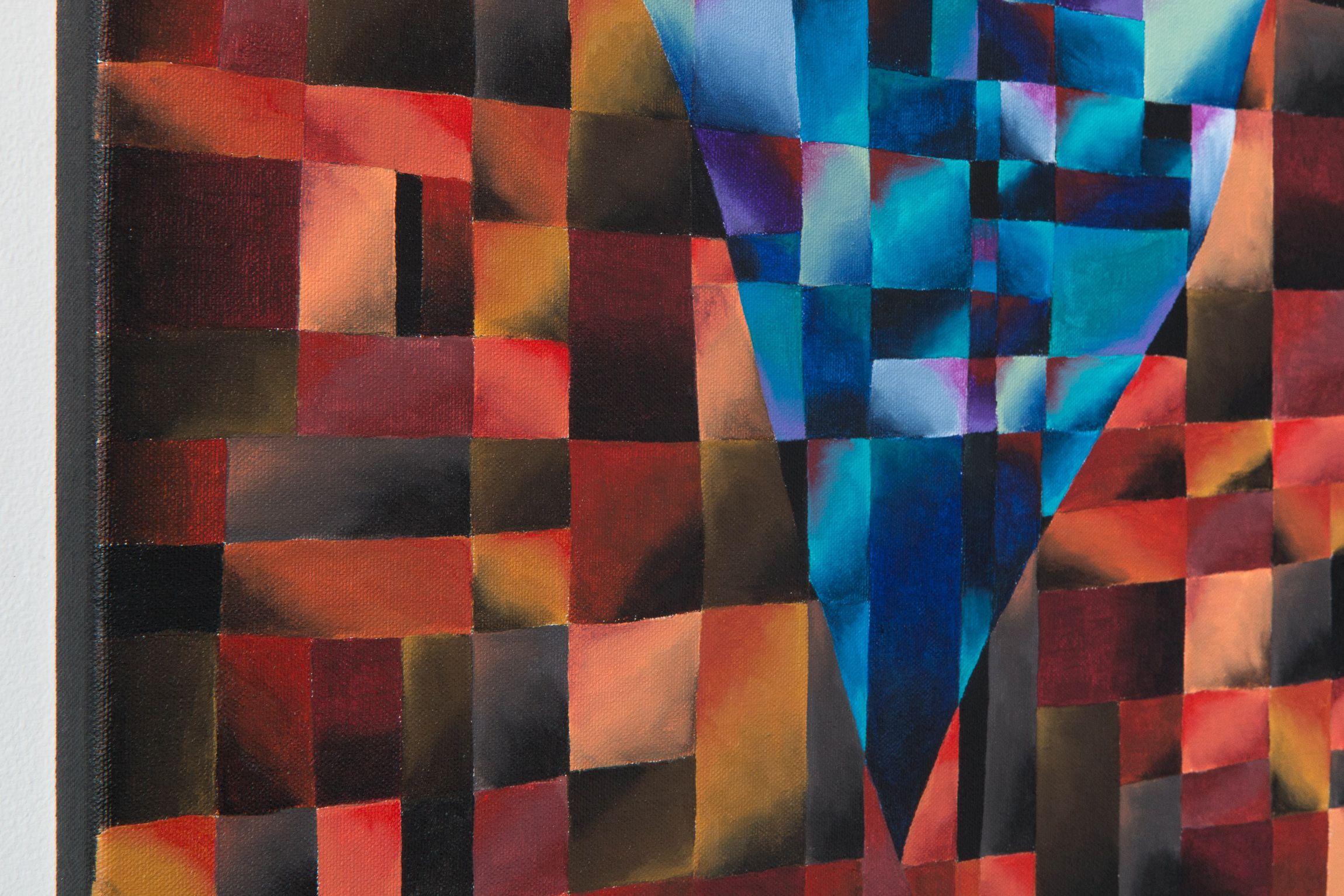 Sintesi - 2, Pittura, Acrilico su tela - Abstract Painting Nero di Stefan Fierros