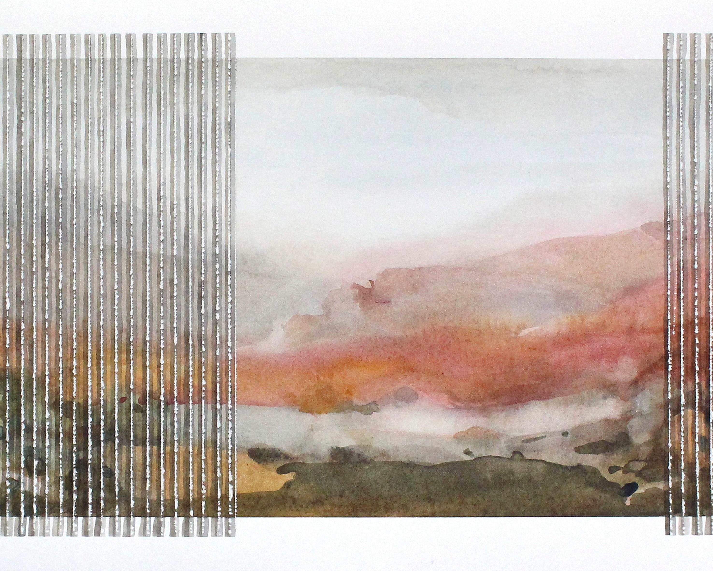 Close of Day, original Stefan Gevers gerahmtes zeitgenössisches Aquarell Landschaft im Angebot 6