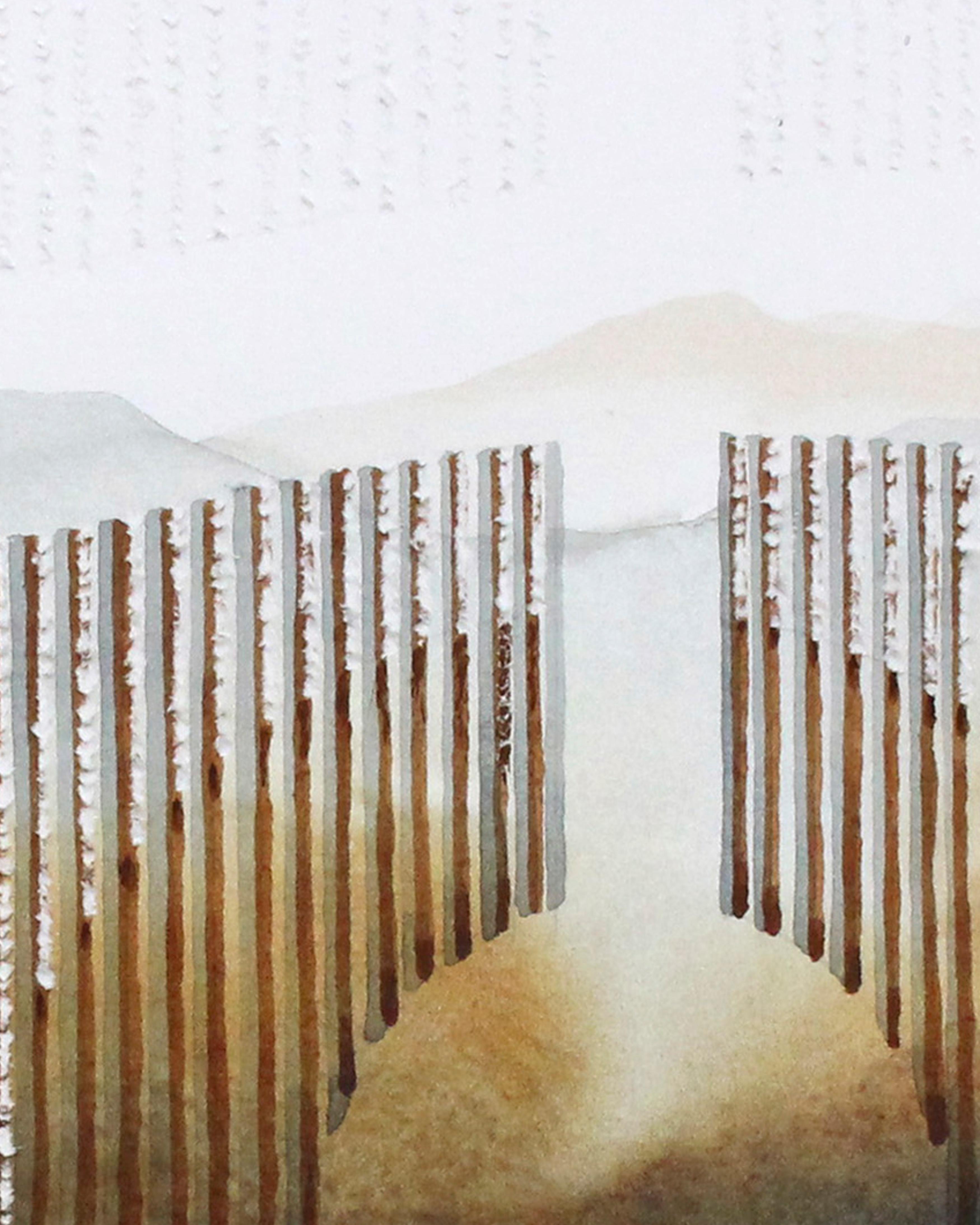 Composing Lines, aquarelle contemporaine originale encadrée de Stefan Gevers en vente 3