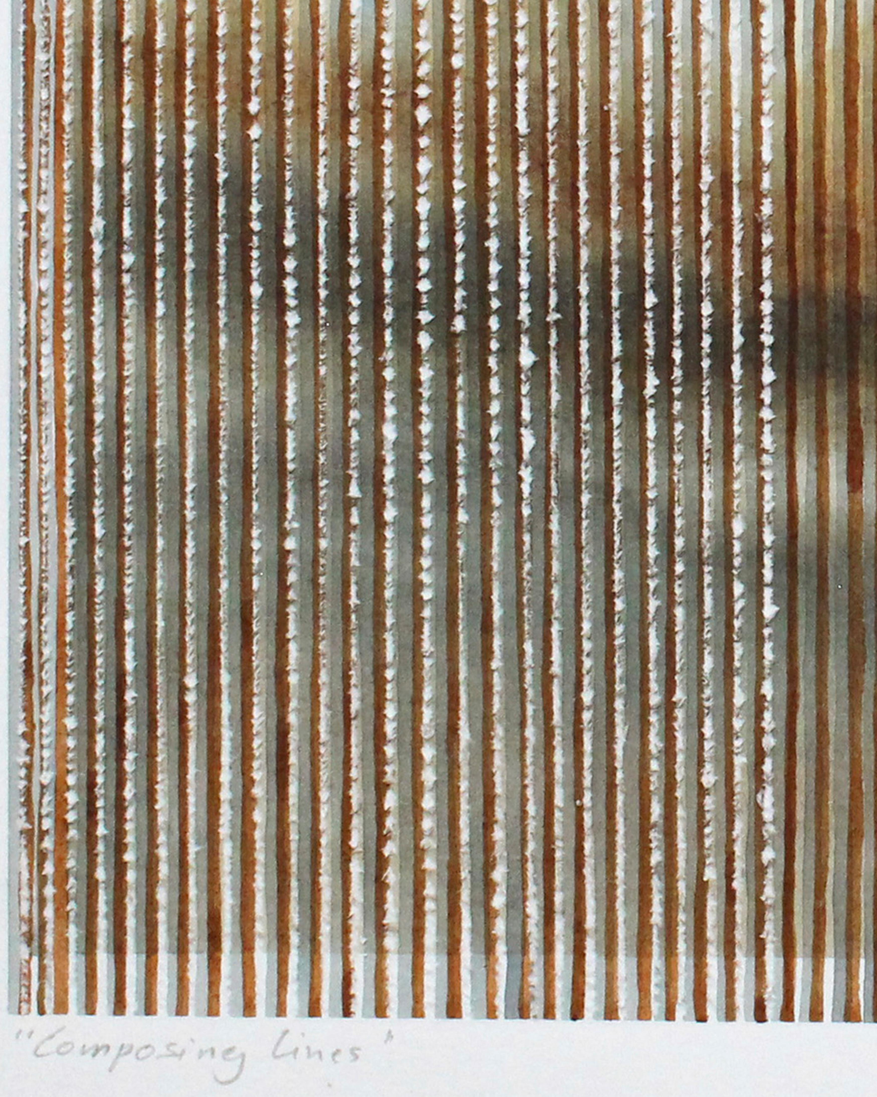 Composing Lines, aquarelle contemporaine originale encadrée de Stefan Gevers en vente 7