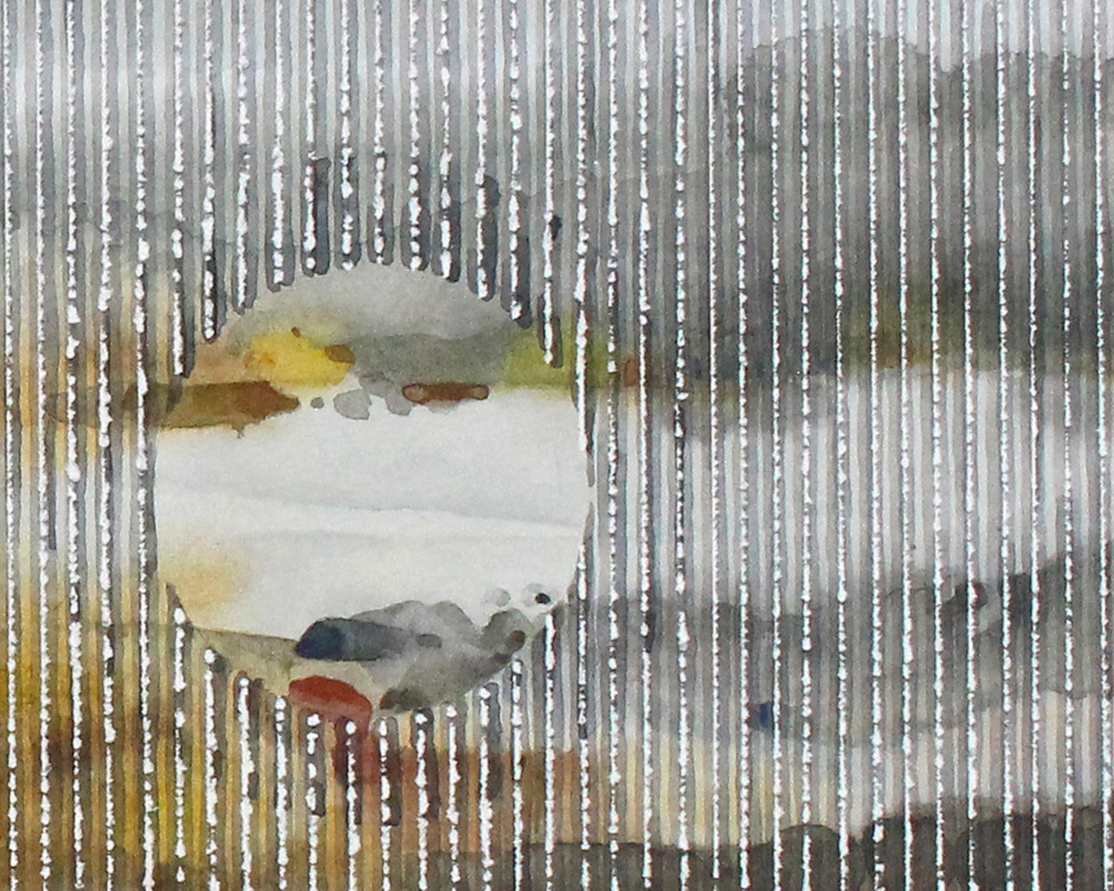 In View, original Stefan Gevers gerahmtes zeitgenössisches Aquarell Landschaft im Angebot 3
