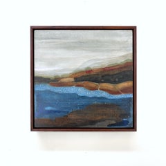 One Fine Morning, contemporary small, framed watercolour landscape painting