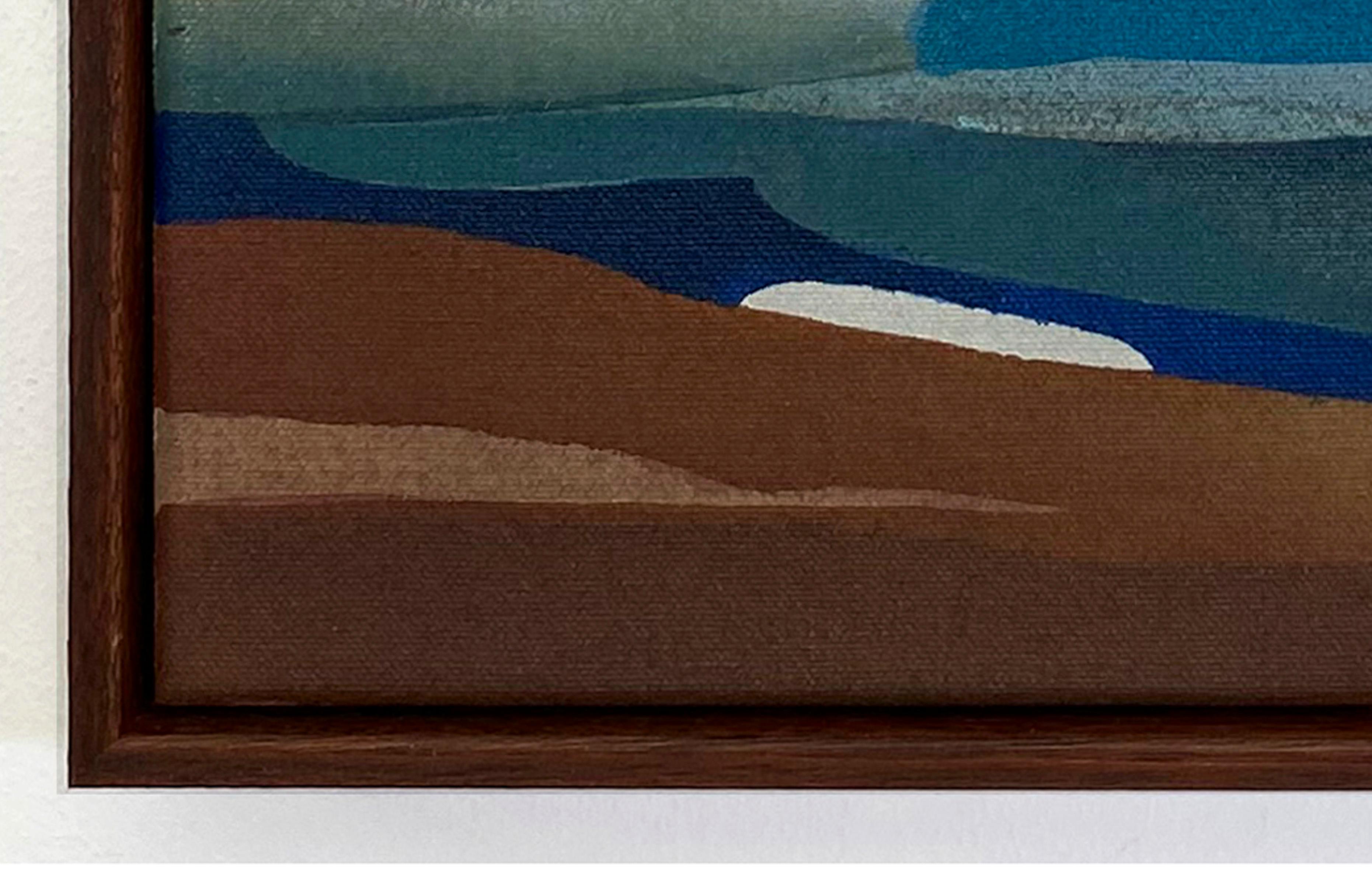 Quiet Composition #4, peinture de paysage contemporaine encadrée de Stefan Gevers en vente 2