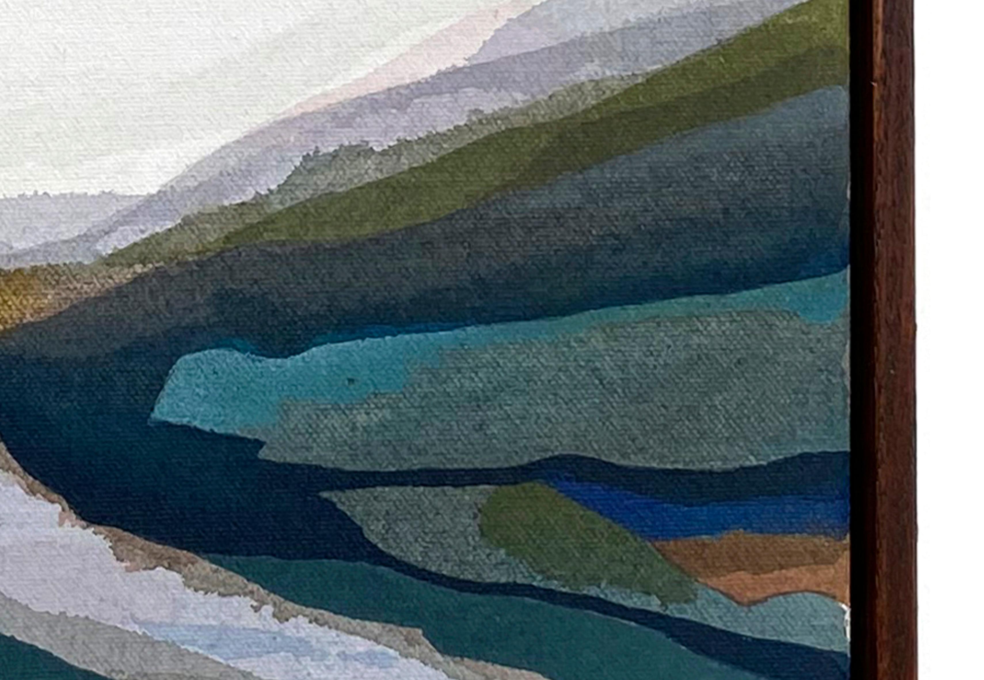 Quiet Composition #4, peinture de paysage contemporaine encadrée de Stefan Gevers en vente 4