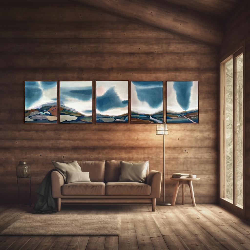 Quiet Composition #5, quadro di paesaggio contemporaneo incorniciato di Stefan Gevers in vendita 3
