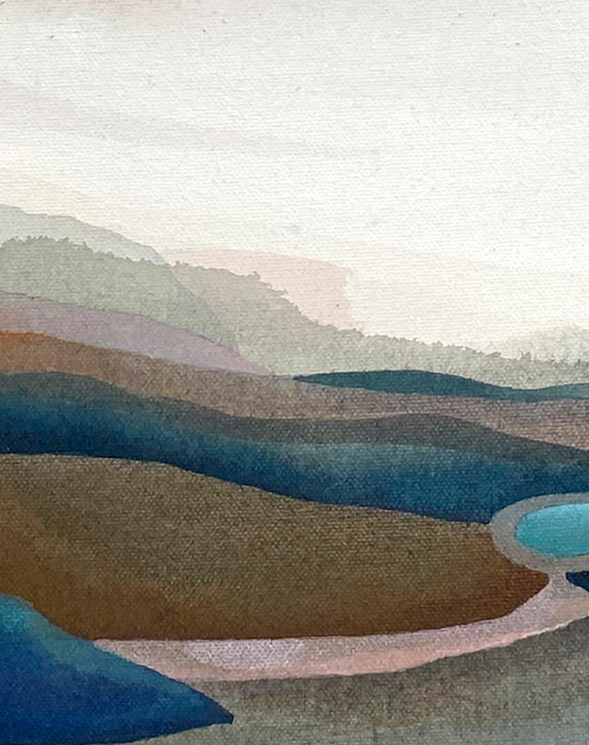 Quiet Composition #5, quadro di paesaggio contemporaneo incorniciato di Stefan Gevers in vendita 6