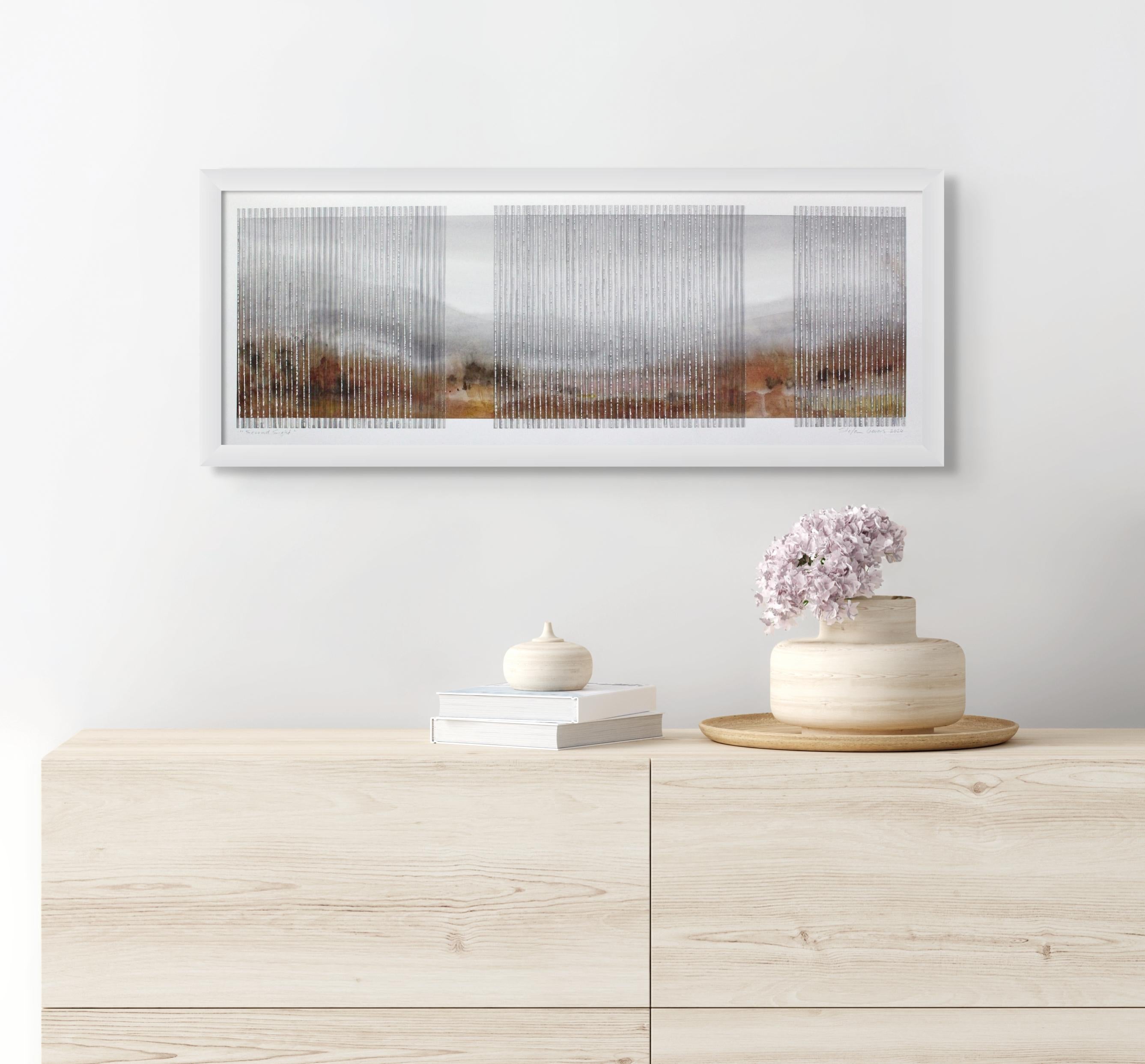 Second Sight, original Stefan Gevers, gerahmtes zeitgenössisches Aquarell, Landschaft im Angebot 1