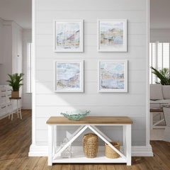 White Out, Original Stefan Gevers framed contemporary watercolour landscape