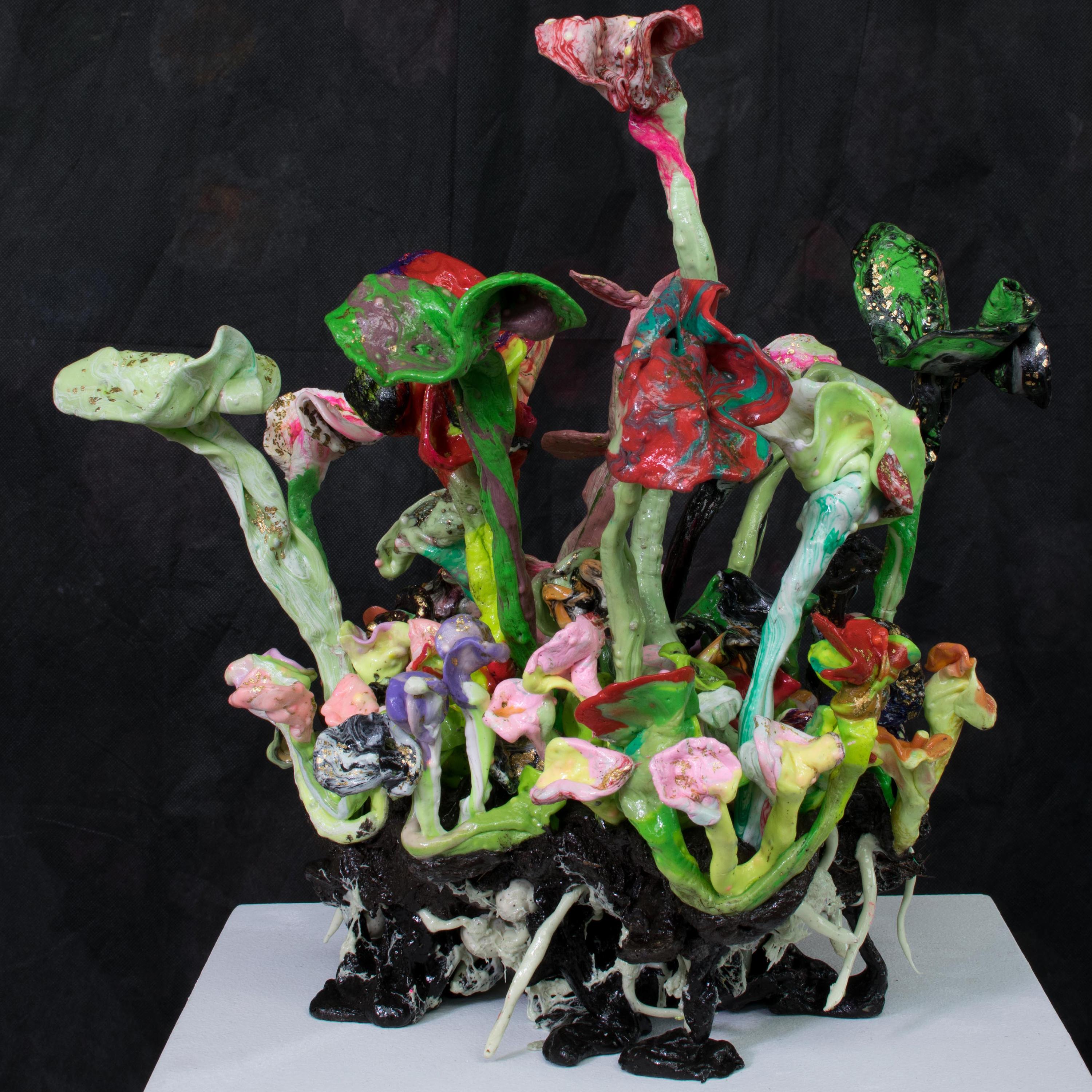 Stranger Flowers - I - Contemporary Mixed Media Art by Stefan Gross