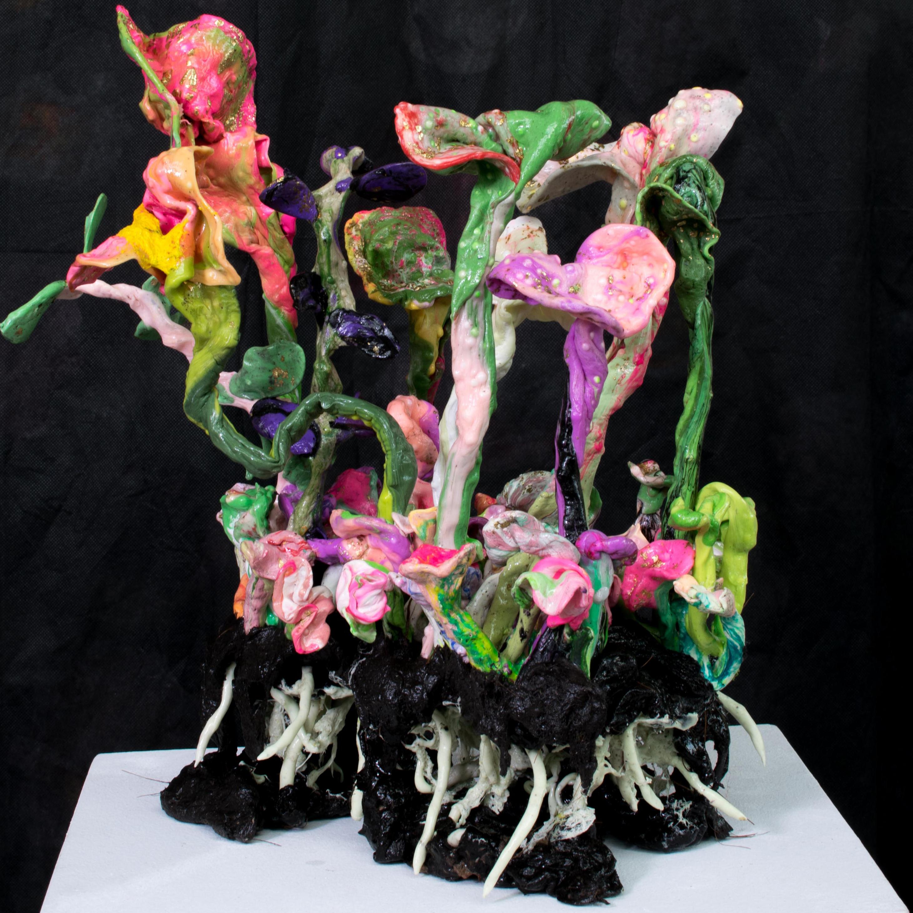 Stranger Flowers - II - Contemporary Mixed Media Art by Stefan Gross