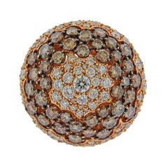 Stefan Hafner 10.70 Carat Fancy Diamond Gold Cocktail Ring