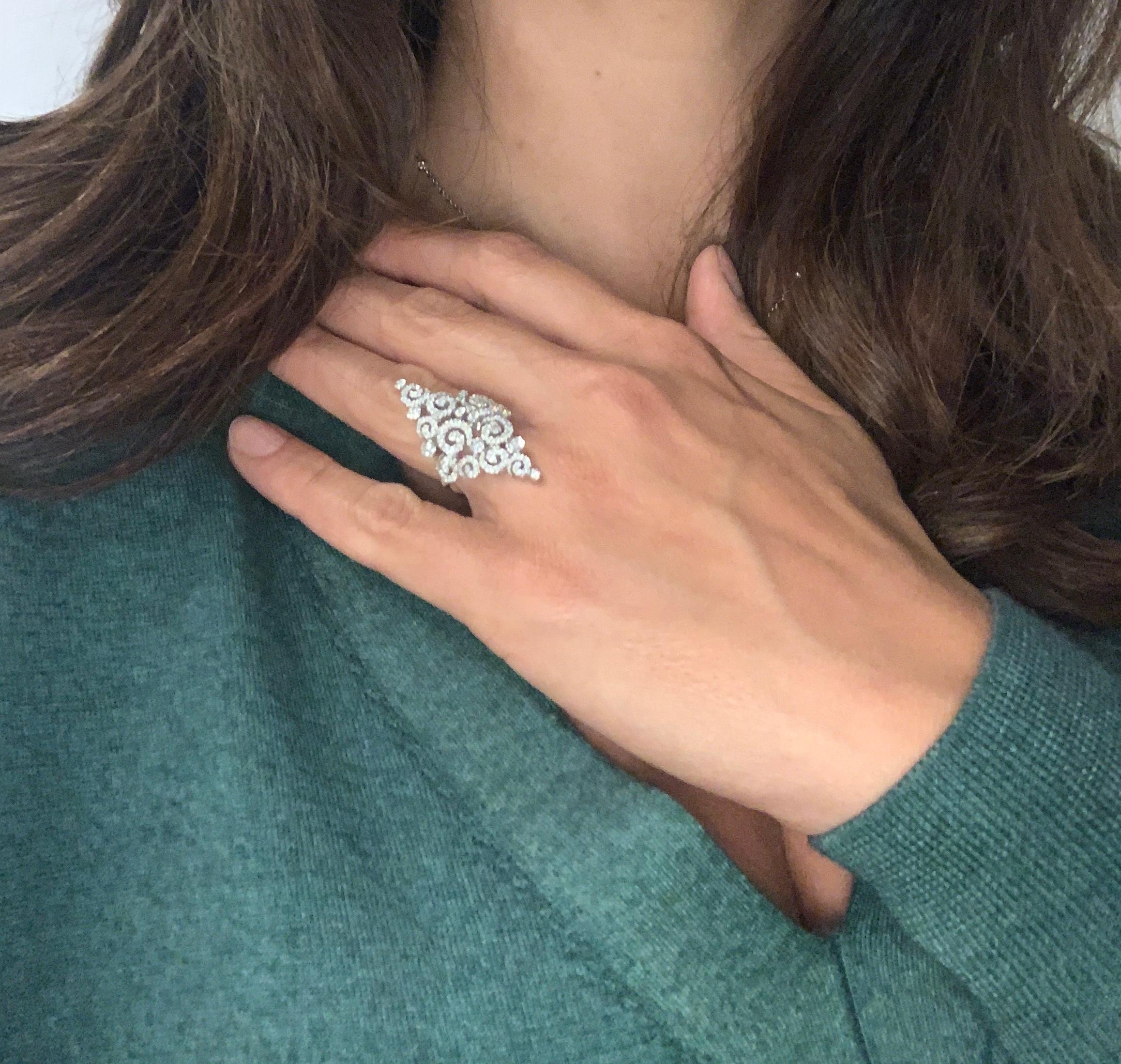 1.22 Carat Large Stefan Hafner Diamond Ring In New Condition In Florence, IT